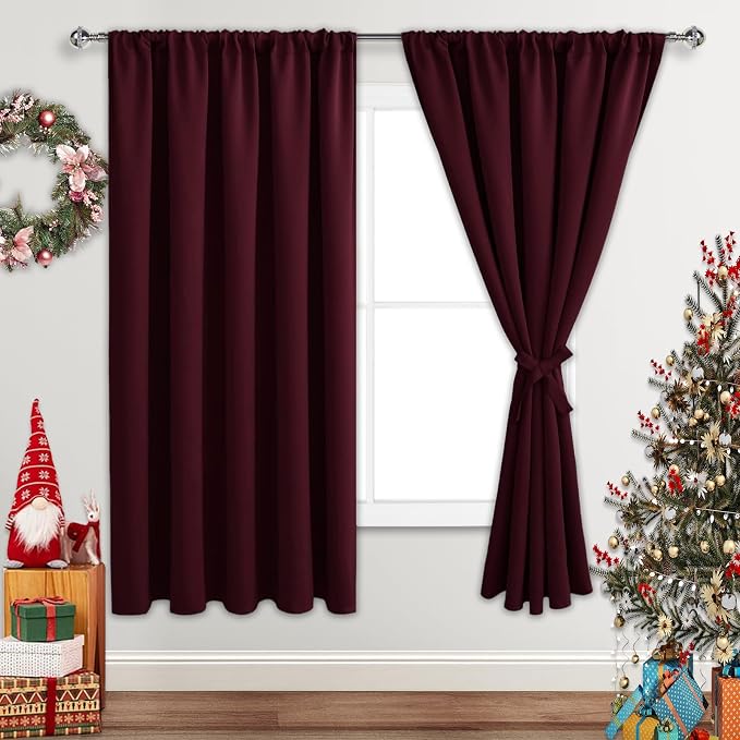 JIUZHEN Christmas Blackout Curtains by JIUZHEN
