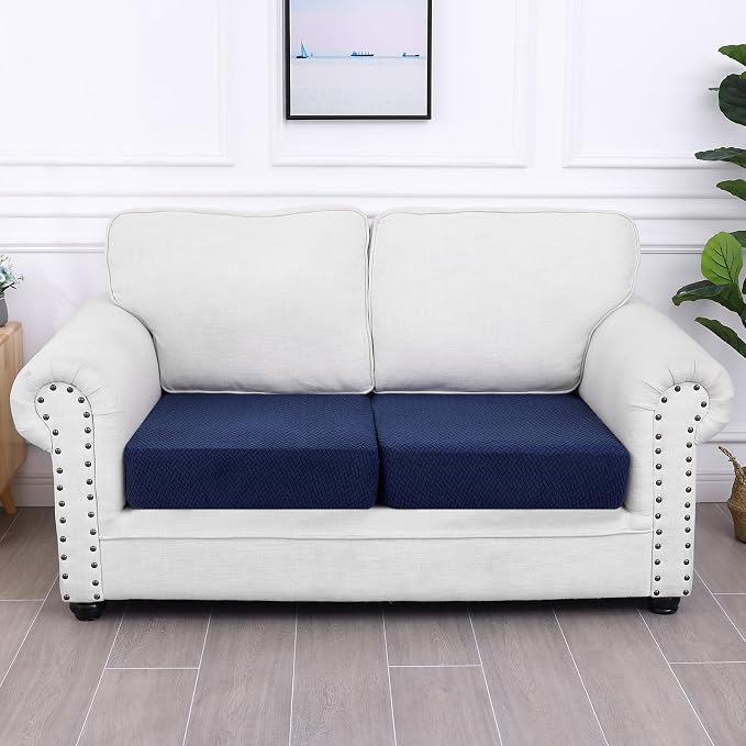Smiry Waterproof Couch Cushion Covers, Stretch Jacquard Thick Sofa Cushion - Image 5