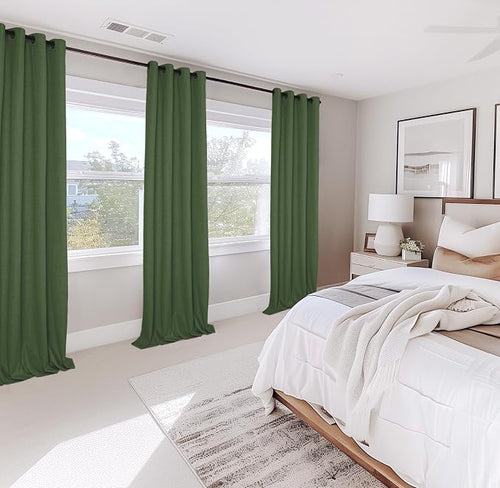 100% Blackout Shield Linen Blackout Curtains - Image 2