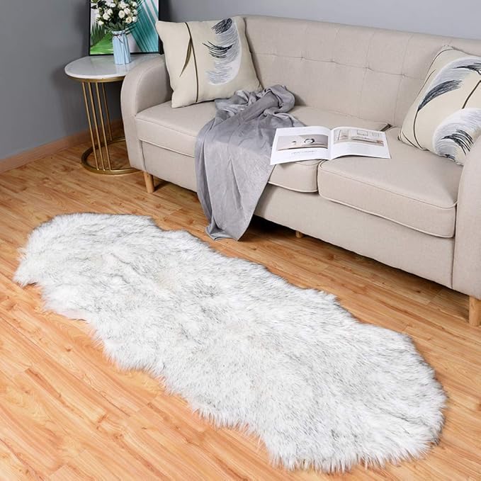 Carvapet Luxury Soft Faux Sheepskin Area Rug by Carvapet