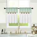 FRAMICS Boho Kitchen Curtains 24 Inch Length, Farmhouse Cotton Linen Tier by FRAMICS