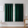 Chyhomenyc Christmas Hunter Green Curtains 54 Inch Length 2 Panels, Faux Linen by Chyhomenyc