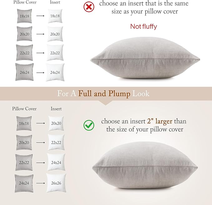 puredown® Euro Pillow Inserts 24 x 24, Feather Down Pillow Stuffer, and Cushion - Image 5