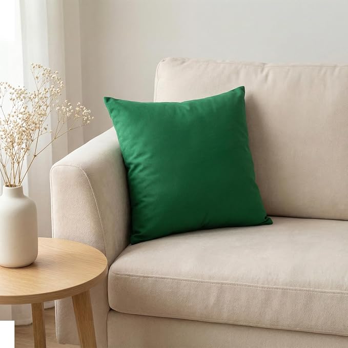 Thmyo 4-Pack 100% Cotton Comfortable Solid Decorative Throw Pillow Case Square - Image 5