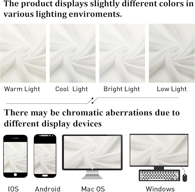 Lecloud Sheer Curtain Panels Set 96" Inches Long, Solid Voile Light Filtering - Image 5