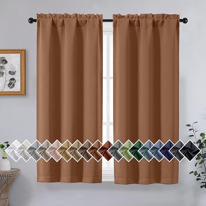 OVZME Sun Baked Short Blackout Curtains by OVZME