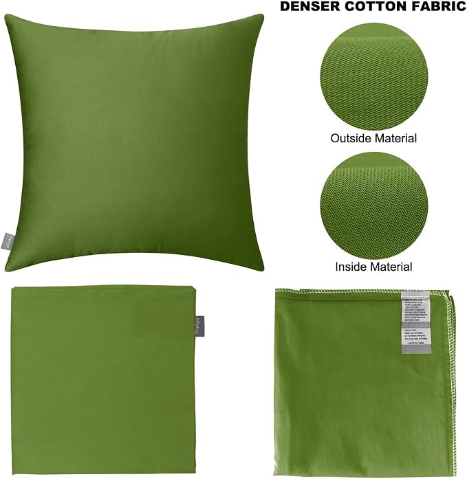 Thmyo 4-Pack 100% Cotton Comfortable Solid Decorative Throw Pillow Case - Image 6