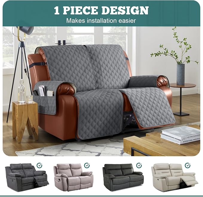 Ruaozz Waterproof Recliner Sofa Covers, 1-Piece Couch Covers - Image 3