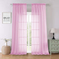 Lecloud Light Pink Sheer Curtains by Lecloud
