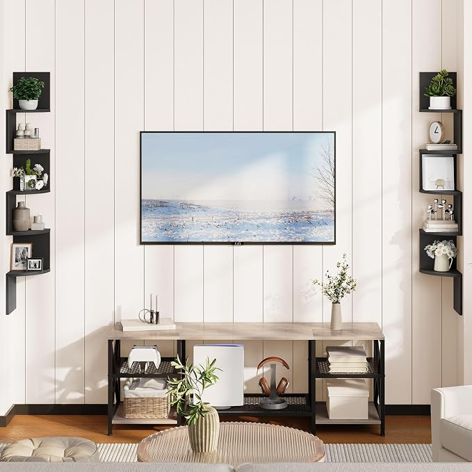 HOOBRO Corner Shelf Wall-Mounted, 5-Tier Corner Bookshelves - Image 2