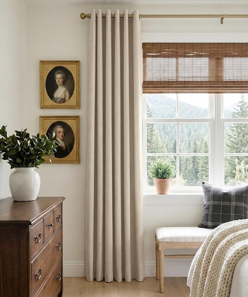 100% Blackout Shield Linen Blackout Curtains - Image 2