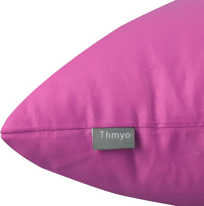 Thmyo 4-Pack 100% Cotton Comfortable Solid Decorative Throw Pillow Case - Image 8