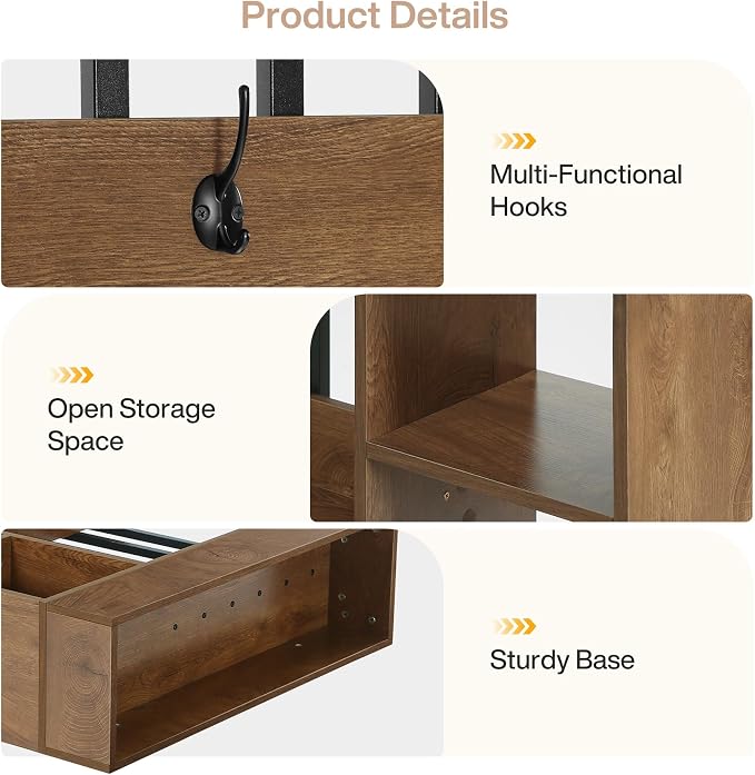 Tribesigns Wall Room Divider, Wood Freestanding Room Divider Bookcase - Image 6