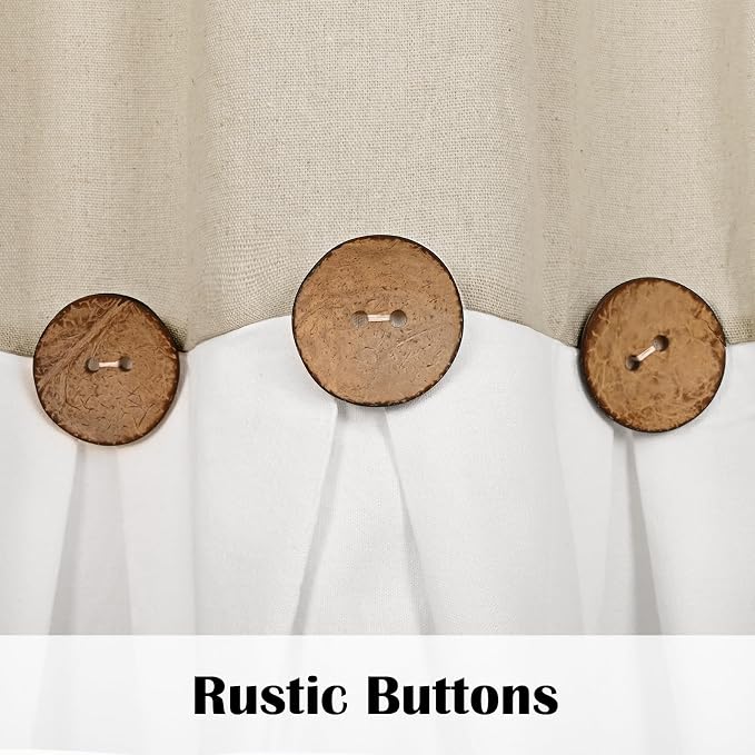 FRAMICS Farmhouse Cotton Linen Curtains - Image 4