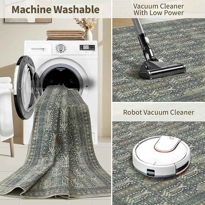 Rugxara 8x10 Washable Area Rugs - Image 8
