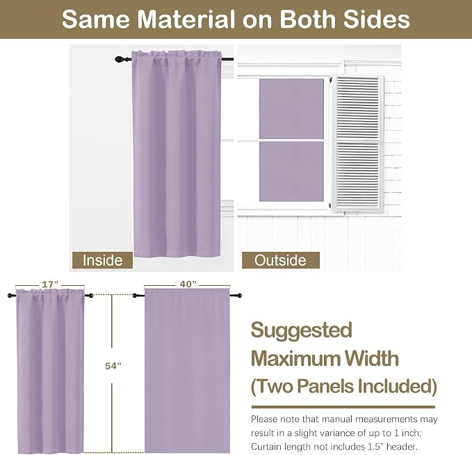 OVZME Lavender Blackout Curtains - Image 2