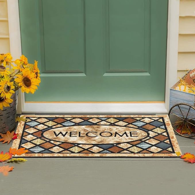 CHICHIC Welcome Door Mat 24x 36 Inch Front Doormat Outdoors - Image 2