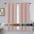 OVZME Blush Pink Short Blackout Curtains by OVZME