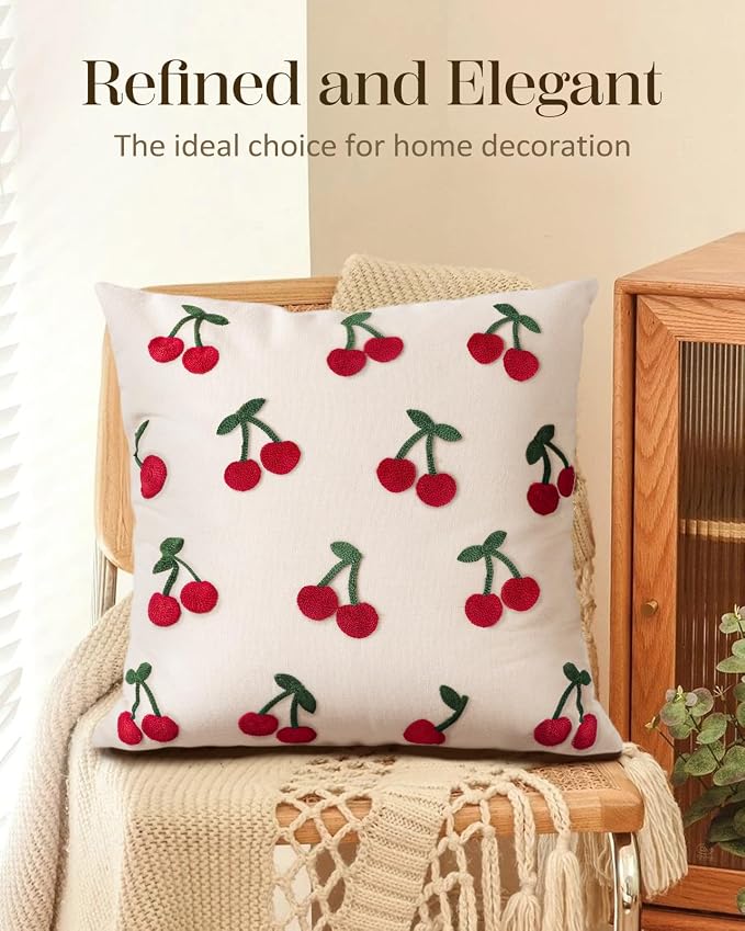Embroidered Throw Pillow Cover 18x18 Inch - Image 5