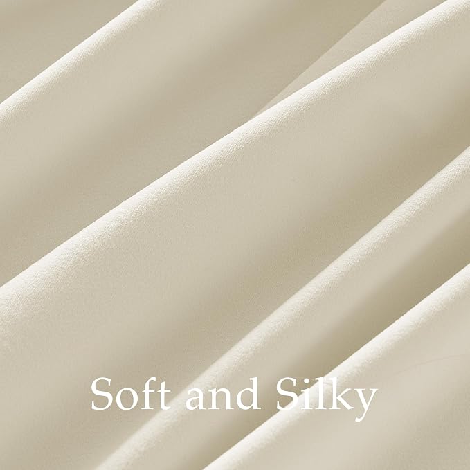 NICETOWN Ivory White Velvet Curtains 108" Length - Image 7