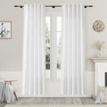 White Linen Curtains 80 inches Long by Nanspring