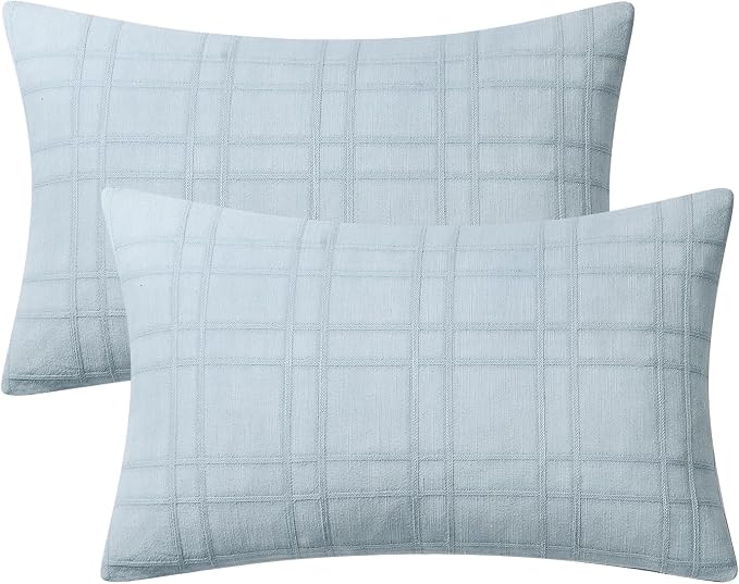 MIULEE Decorative Linen Check Lumar Throw Pillow Covers Neutral Farmhouse - Image 7
