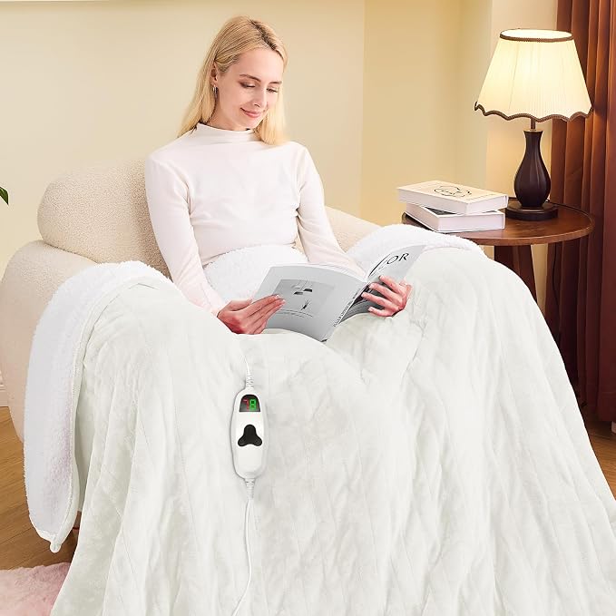 greenoak Heated Blanket Electric Twin 62"X84", Heating Blankets by Greenoak