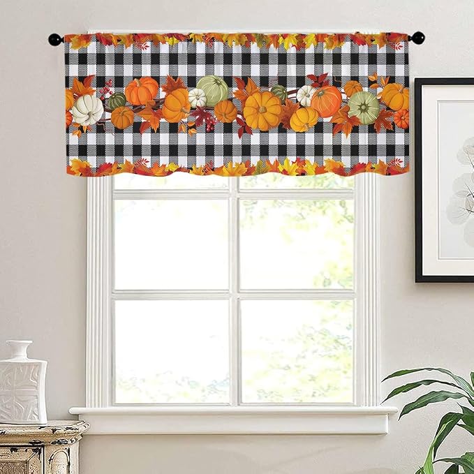 Fall Pumpkin Kitchen Curtains Thanksgiving Design - Image 5