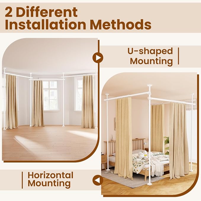 BONPALLY Room Divider Curtain Rod - Image 8