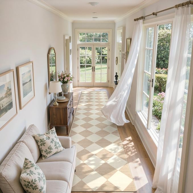 Beeiva Checkered Print Carpet Runners - Image 4