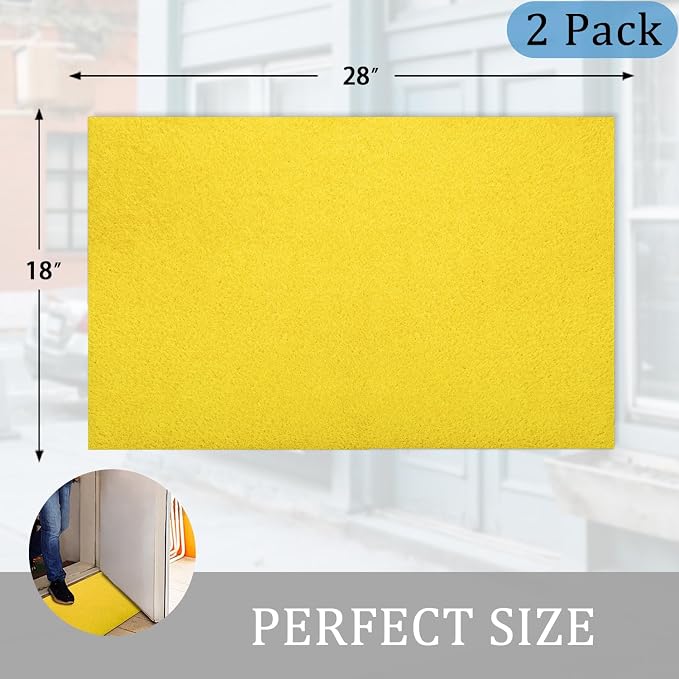 AAZZKANG Yellow Door Mats 2 Pack Multipurpose Utility Mats - Image 3