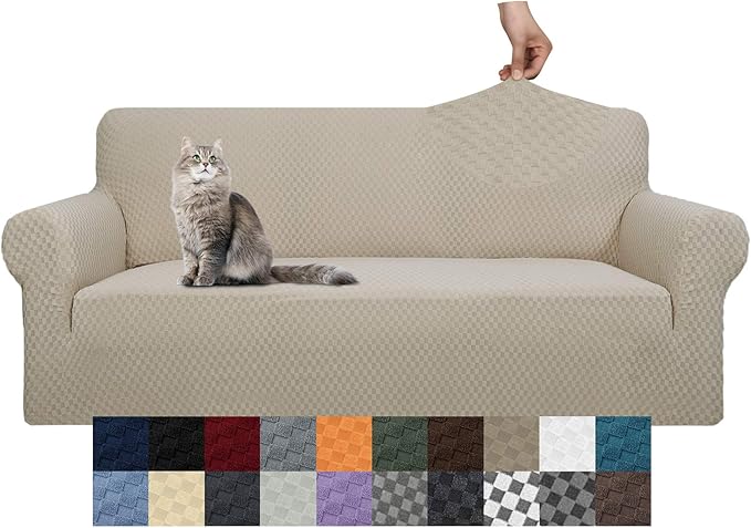 YEMYHOM Couch Cover Latest Jacquard Design High Stretch Extra Large Sofa Covers by YEMYHOM