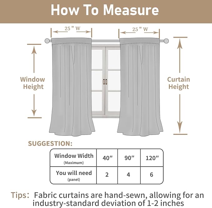 LAMIT Beige Linen Cafe Curtains 24 Inch Length, Semi Sheer Light Filtering - Image 7