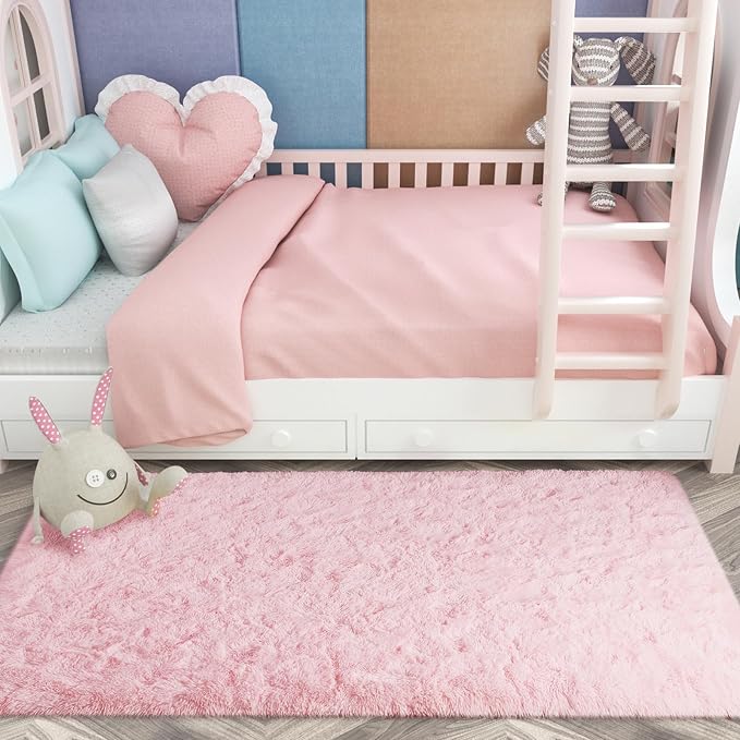 Merelax Soft Runner Rugs for Living Room Hallways Entry, Non-Slip 2x6 Pink - Image 4