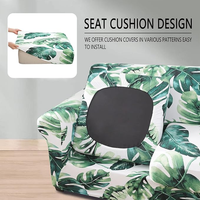hyha Couch Covers, Chair/Sofa Covers, Floral Pattern, 2 Pieces, Armchair - Image 2