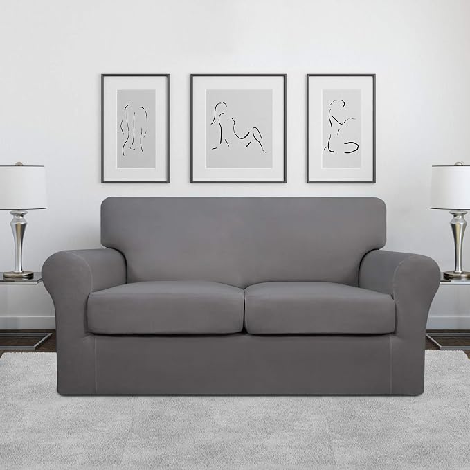Easy-Going 3 Pieces Stretch Soft Couch Cover - Image 2