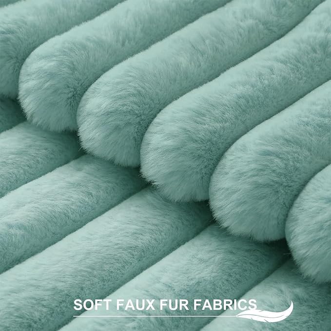 Pallene Faux Fur Plush Lumbar Throw Pillow Covers 12x20 Set of 2, Luxury Soft - Image 2