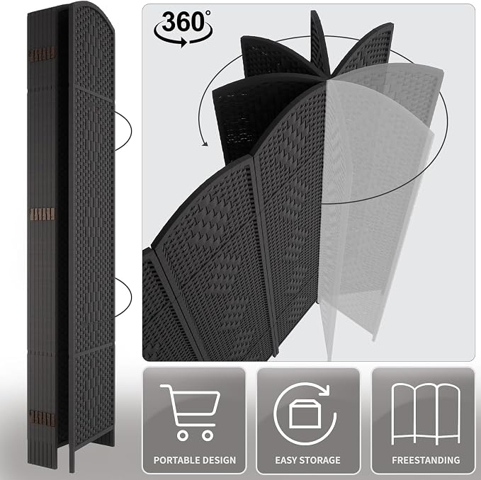 Rose Home Fashion 6 ft Tall Room Divider, Room Dividers and Folding Privacy - Image 6