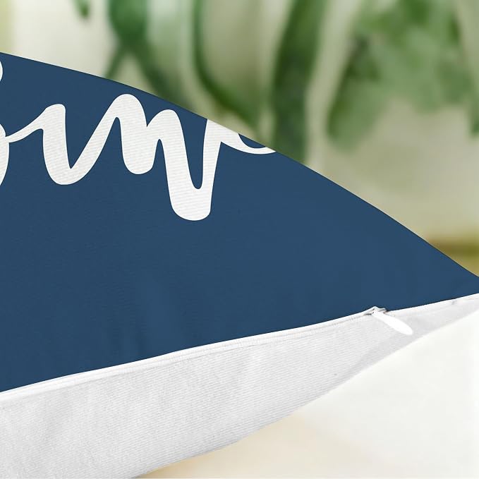 Hexagram Navyblue Geometric Pillow Covers 18x18 Set of 4, Decorative Outdoor - Image 5