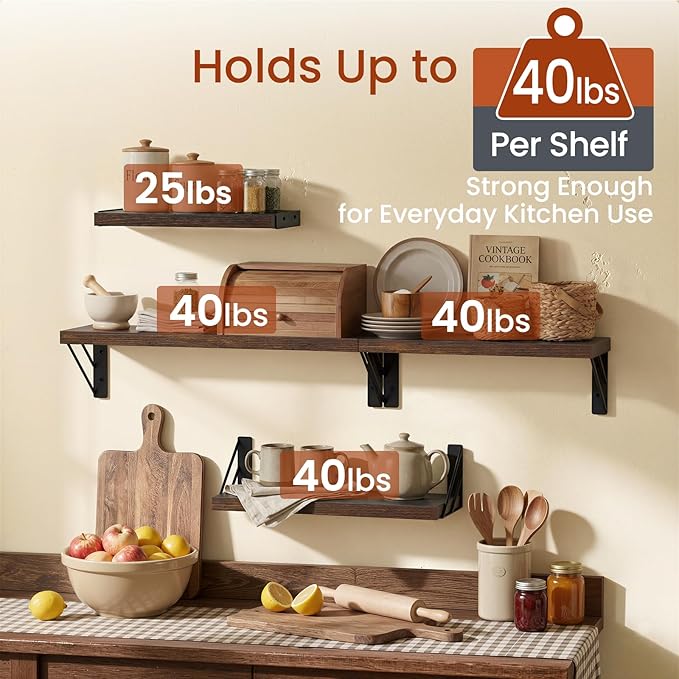 BAYKA Wall Shelves for Bedroom Decor, Floating Wall Shelves for Living Room - Image 4