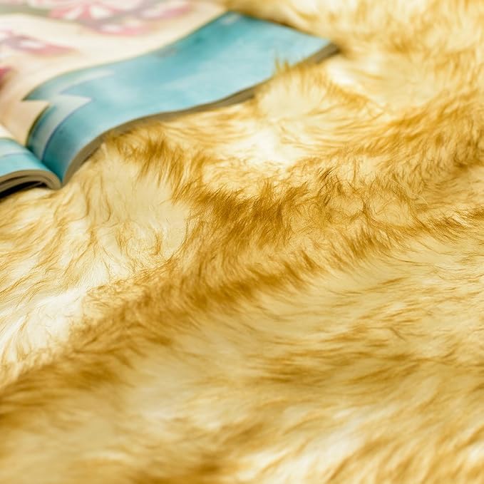 Carvapet Luxury Soft Faux Sheepskin Chair Cover Seat Pad 2ft x 3ft Plush Fur - Image 6