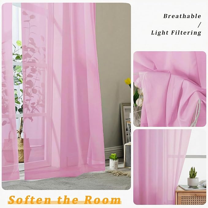Gwine Sheer Curtains 72 Inch Length - Image 5