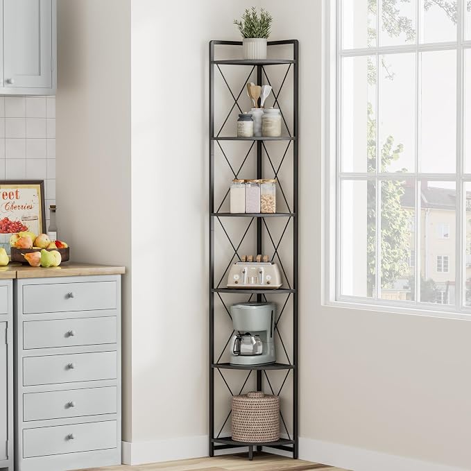6 Tier Corner Shelf Stand, Metal Corner Shelf, Plant Stand Display Shelf - Image 7