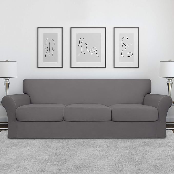 Easy-Going 4 Pieces Oversized Stretch Soft Couch Cover - Image 2
