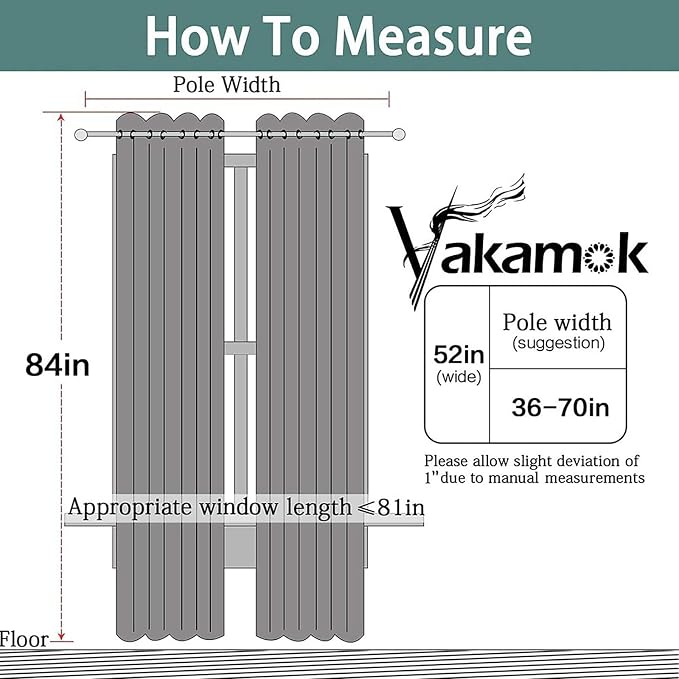 Yakamok Blackout Curtains for Bedroom, Thermal Insulated Blackout Window - Image 7