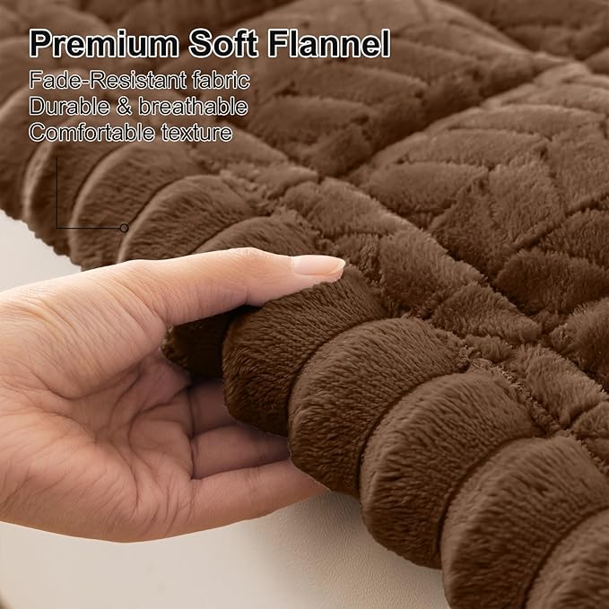 Smiry Non Slip Couch Covers for Dogs, Fuzzy Pet Couch Covers for 3 Cushion Sofa - Image 4