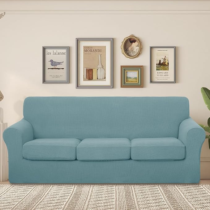 U-NICE HOME 4 Pieces Stretch Couch Cover Sofa Cover Washable Sofa Slipcover - Image 2