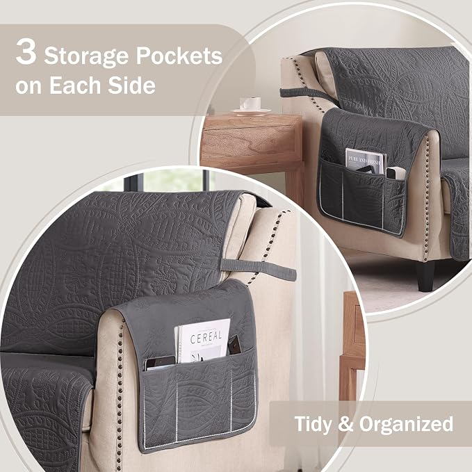 Quilted Grand Sofa Covers, Washable Couch Cover - Image 5