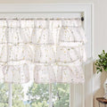 jinchan Ruffled Valance for Windows 18 Inch Mini Pom-Pom Voile Valance Curtains by JINCHAN