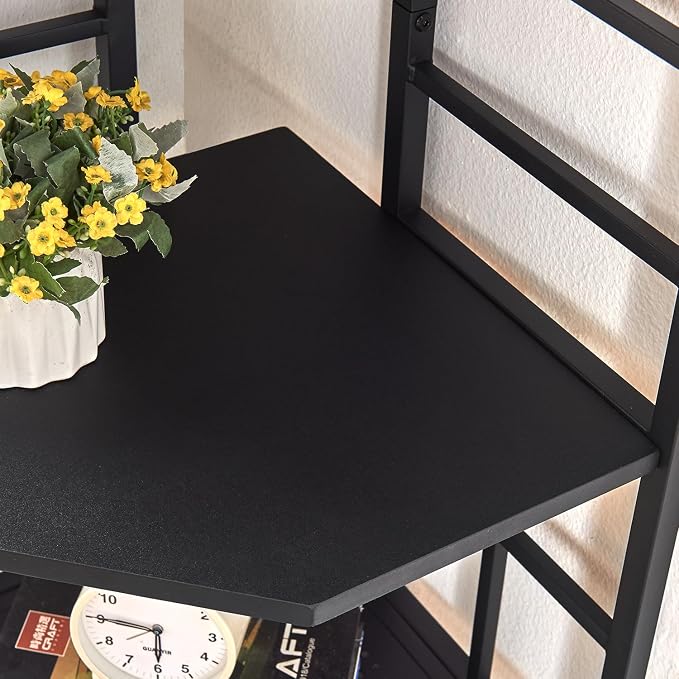 HOMISSUE Corner Shelf, 6 Tier Tall Narrow Bookshelf 76.9", Industrial Corner - Image 5